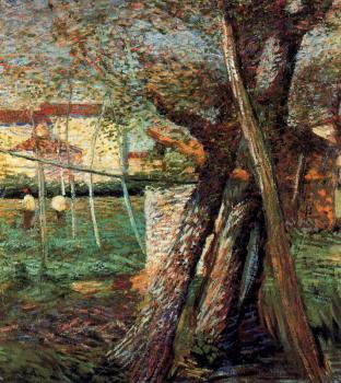Umberto Boccioni : Countryside with Trees